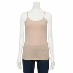 Women's Sonoma Goods For Life® Everyday Built-In Support Camisole -Sonoma Clothing Store 2433356 Light Sand