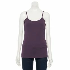Women's Sonoma Goods For Life® Everyday Built-In Support Camisole -Sonoma Clothing Store 2433356 Plum
