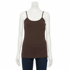 Women's Sonoma Goods For Life® Everyday Built-In Support Camisole -Sonoma Clothing Store 2433356 Rich Espresso