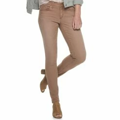 Women's Sonoma Goods For Life® Supersoft Stretch Midrise Skinny Jeans -Sonoma Clothing Store 2954787 Bali Brown