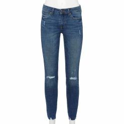 Women's Sonoma Goods For Life® Supersoft Stretch Midrise Skinny Jeans -Sonoma Clothing Store 2954787 Holt Destructed
