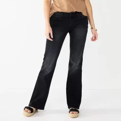 Women's Sonoma Goods For Life® Midrise Bootcut Jeans -Sonoma Clothing Store 2955090 Black Wash