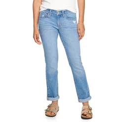 Women's Sonoma Goods For Life® Supersoft Midrise Straight-Leg Jeans -Sonoma Clothing Store 3022856 Authentic Medium Wash