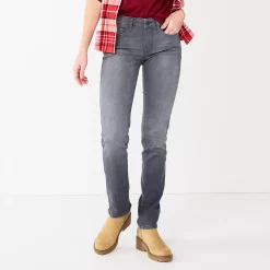Women's Sonoma Goods For Life® Supersoft Midrise Straight-Leg Jeans -Sonoma Clothing Store 3022856 Light Grey