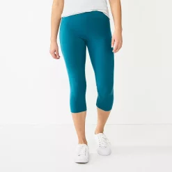 Women's Sonoma Goods For Life® Wide-Waist Capri Leggings -Sonoma Clothing Store 3584124 Blue