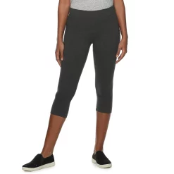 Women's Sonoma Goods For Life® Wide-Waist Capri Leggings -Sonoma Clothing Store 3584124 Slate Gray