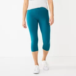 Petite Sonoma Goods For Life® Wide-Waist Capri Leggings 29 Petite Sonoma Goods For Life® Wide-Waist Capri Leggings -Sonoma Clothing Store 3590181 Blue