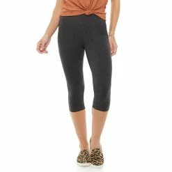 Petite Sonoma Goods For Life® Wide-Waist Capri Leggings 22 Petite Sonoma Goods For Life® Wide-Waist Capri Leggings -Sonoma Clothing Store 3590181 Gray Heather