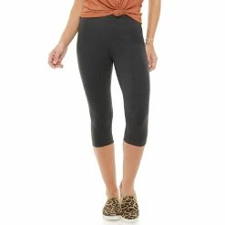 Petite Sonoma Goods For Life® Wide-Waist Capri Leggings 18 Petite Sonoma Goods For Life® Wide-Waist Capri Leggings -Sonoma Clothing Store 3590181 Medium Heather Gray