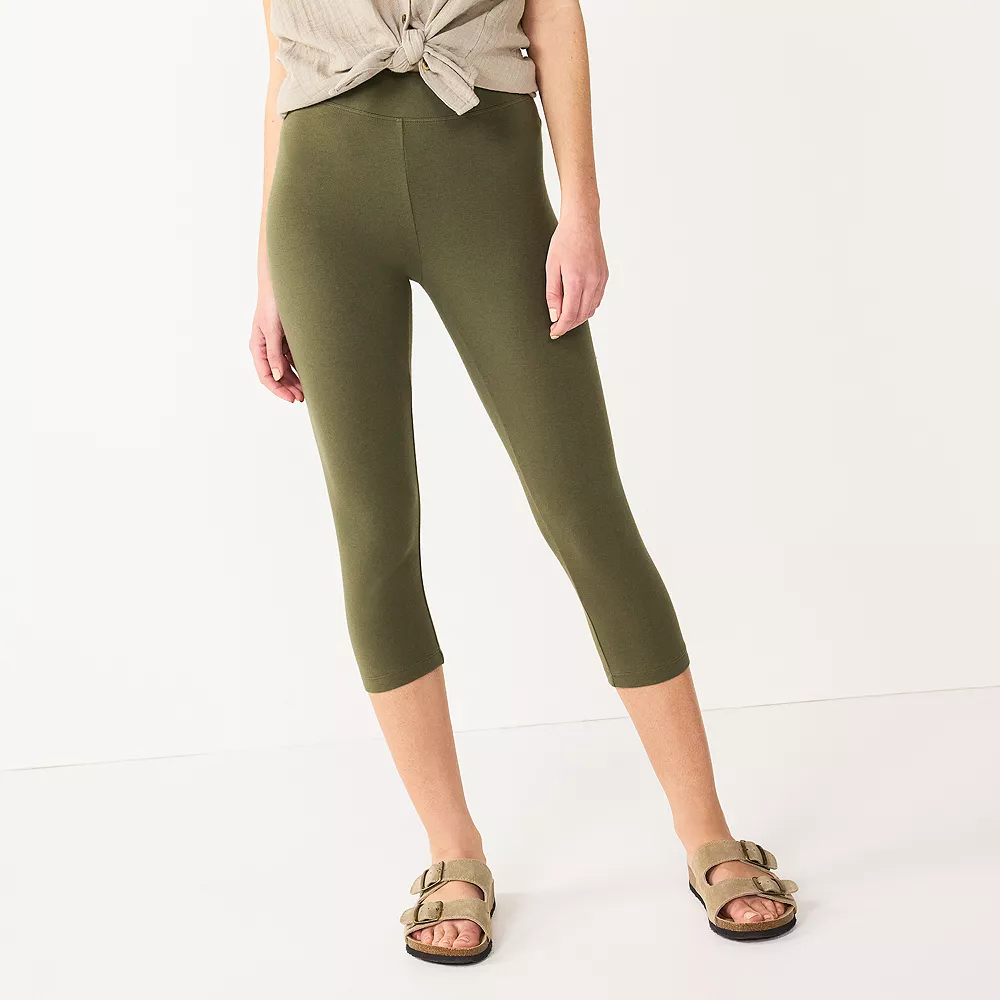 Petite Sonoma Goods For Life® Wide-Waist Capri Leggings 14 Petite Sonoma Goods For Life® Wide-Waist Capri Leggings - Image 12