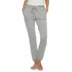 Women's Sonoma Goods For Life® Essential Banded-Bottom Pajama Pants -Sonoma Clothing Store 3671898 Gray