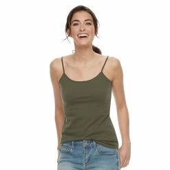 Petite Sonoma Goods For Life™ Everyday Camisole -Sonoma Clothing Store 3687455 Olive Night