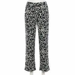 Women's Sonoma Goods For Life® Cozy Pajama Pants -Sonoma Clothing Store 4211999 Black Hearts