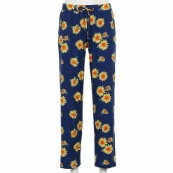 Women's Sonoma Goods For Life® Cozy Pajama Pants -Sonoma Clothing Store 4211999 Navy Sunflowers