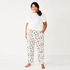 Plus Size Sonoma Goods For Life® Knit Pajama Pants -Sonoma Clothing Store 4212360 Forest Friends
