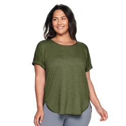 Plus Size Sonoma Goods For Life® Supersoft Short Sleeve Top -Sonoma Clothing Store 4886368 Olive