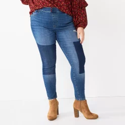 Plus Size Sonoma Goods For Life® Comfortable Favorite Mid-Rise Jeggings 19 Plus Size Sonoma Goods For Life® Comfortable Favorite Mid-Rise Jeggings -Sonoma Clothing Store 4916239 Patchwork
