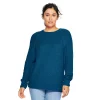 Women's Sonoma Goods For Life® All Over Stitch Crewneck Sweater -Sonoma Clothing Store 4923526 Mediterranean Sea