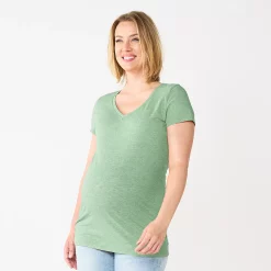 Maternity Sonoma Goods For Life® Essential V-Neck Tee 65 Maternity Sonoma Goods For Life® Essential V-Neck Tee -Sonoma Clothing Store 4980526 Aspen Leaf