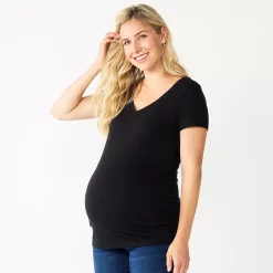 Maternity Sonoma Goods For Life® Essential V-Neck Tee 52 Maternity Sonoma Goods For Life® Essential V-Neck Tee -Sonoma Clothing Store 4980526 Black