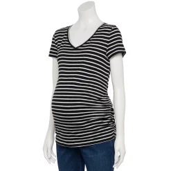 Maternity Sonoma Goods For Life® Essential V-Neck Tee 45 Maternity Sonoma Goods For Life® Essential V-Neck Tee -Sonoma Clothing Store 4980526 Black Stripe