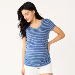 Maternity Sonoma Goods For Life® Essential V-Neck Tee 82 Maternity Sonoma Goods For Life® Essential V-Neck Tee -Sonoma Clothing Store 4980526 Blue Stripe
