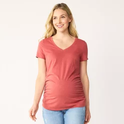 Maternity Sonoma Goods For Life® Essential V-Neck Tee 55 Maternity Sonoma Goods For Life® Essential V-Neck Tee -Sonoma Clothing Store 4980526 Medium Pink