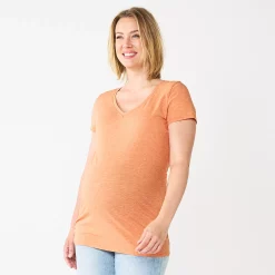 Maternity Sonoma Goods For Life® Essential V-Neck Tee 58 Maternity Sonoma Goods For Life® Essential V-Neck Tee -Sonoma Clothing Store 4980526 Orange