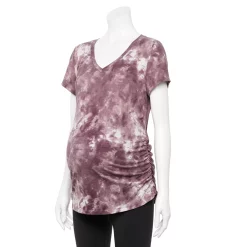 Maternity Sonoma Goods For Life® Essential V-Neck Tee 77 Maternity Sonoma Goods For Life® Essential V-Neck Tee -Sonoma Clothing Store 4980526 Purple Tie Dye