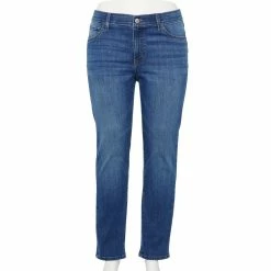 Plus Size Sonoma Goods For Life® Premium Mid-Rise Curvy Straight-Leg Jeans -Sonoma Clothing Store 4989903 Hartson