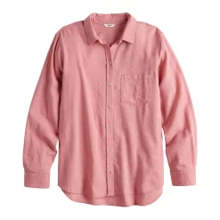 Women's Sonoma Goods For Life® Essential Everyday Button-Down Shirt -Sonoma Clothing Store 4991213 ALT5