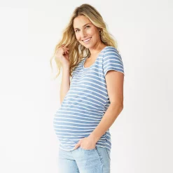 Maternity Sonoma Goods For Life® Essential Scoopneck Tee 33 Maternity Sonoma Goods For Life® Essential Scoopneck Tee -Sonoma Clothing Store 4998304 Blue Stripe