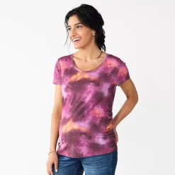 Maternity Sonoma Goods For Life® Essential Scoopneck Tee 22 Maternity Sonoma Goods For Life® Essential Scoopneck Tee -Sonoma Clothing Store 4998304 Redo Dye Dark Purple