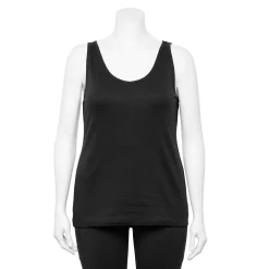 Plus Size Sonoma Goods For Life® Everyday Rib Tank -Sonoma Clothing Store 5035582 Black