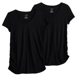 Maternity Sonoma Goods For Life® 2-pack Essential Short Sleeve Tee 8 Maternity Sonoma Goods For Life® 2-pack Essential Short Sleeve Tee -Sonoma Clothing Store 5145387 Black Black