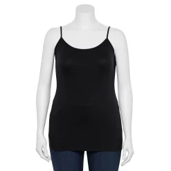 Plus Size Sonoma Goods For Life® Spaghetti Strap Cami -Sonoma Clothing Store 5158435 Black