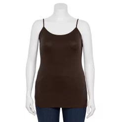 Plus Size Sonoma Goods For Life® Spaghetti Strap Cami -Sonoma Clothing Store 5158435 Navena Plum