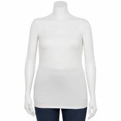 Plus Size Sonoma Goods For Life® Spaghetti Strap Cami -Sonoma Clothing Store 5158435 White