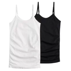 Maternity Sonoma Goods For Life® 2-Pack Seamless Camisole Set -Sonoma Clothing Store 5161957 Black White