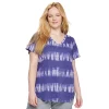Plus Size Sonoma Goods For Life® V-Neck Tunic Tee -Sonoma Clothing Store 5209140 Purple Dye Stripe