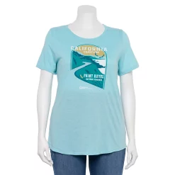 Plus Size Sonoma Goods For Life® National Parks Graphic Tee -Sonoma Clothing Store 5212613 Big Sur Light Blue