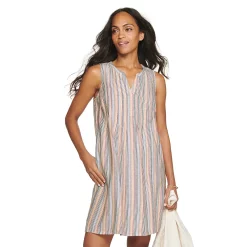 Women's Sonoma Goods For Life® Pintuck Linen-Blend Dress -Sonoma Clothing Store 5215954 Multi Stripe