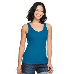 Petite Sonoma Goods For Life® Everyday Rib Tank -Sonoma Clothing Store 5216348 Deep Teal