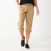 Women's Sonoma Goods For Life® Comfort Waist Pull-On Capri Pants -Sonoma Clothing Store 5237938 Khaki