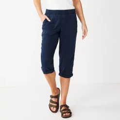 Women's Sonoma Goods For Life® Comfort Waist Pull-On Capri Pants -Sonoma Clothing Store 5237938 Navy