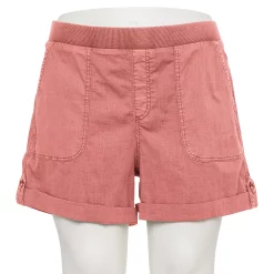 Plus Size Sonoma Goods For Life® Easy Pull-On Utility Shorts -Sonoma Clothing Store 5239300 Rose