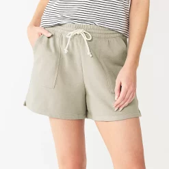 Petite Sonoma Goods For Life® French Terry Sweat Shorts -Sonoma Clothing Store 5241314 Cement