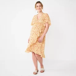Maternity Sonoma Goods For Life® Flutter Sleeve Wrap Dress 13 Maternity Sonoma Goods For Life® Flutter Sleeve Wrap Dress -Sonoma Clothing Store 5241695 Ditsy Floral