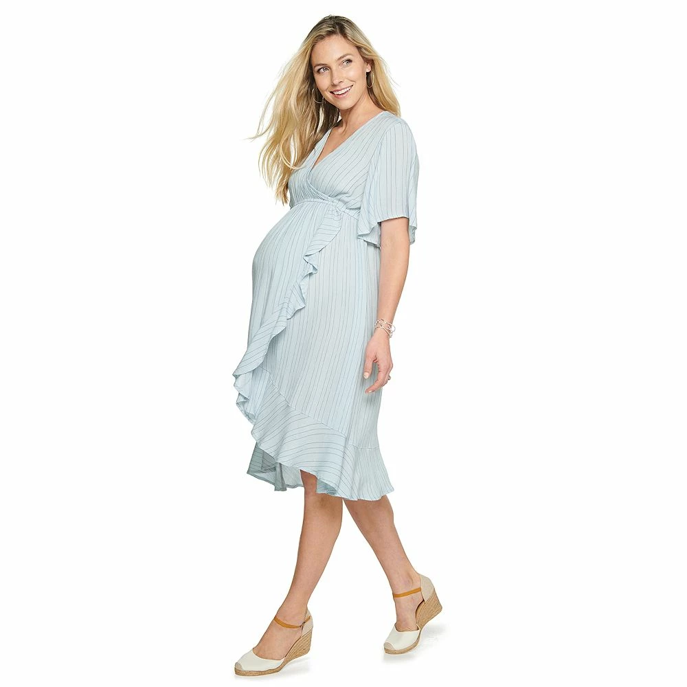 Maternity Sonoma Goods For Life® Flutter Sleeve Wrap Dress 3 Maternity Sonoma Goods For Life® Flutter Sleeve Wrap Dress
