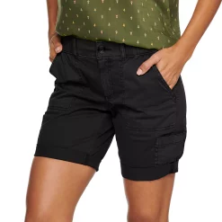 Women's Sonoma Goods For Life® Comfort Waist Utility Bermuda Shorts -Sonoma Clothing Store 5243469 Black